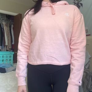 Champion Peach Cropped Hoodie